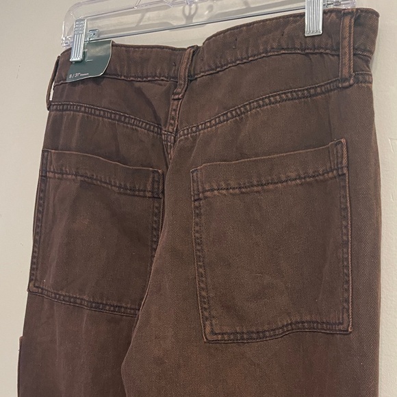 NWT Wild Fable Dark Brown Cargo Pants Size 8 - Picture 7 of 8